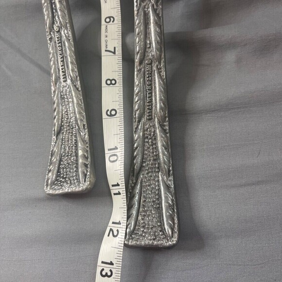 Wilton Armetale Will And Mary Pattern Large Pewter Salad Serving Spoon Set 13" - Picture 6 of 6